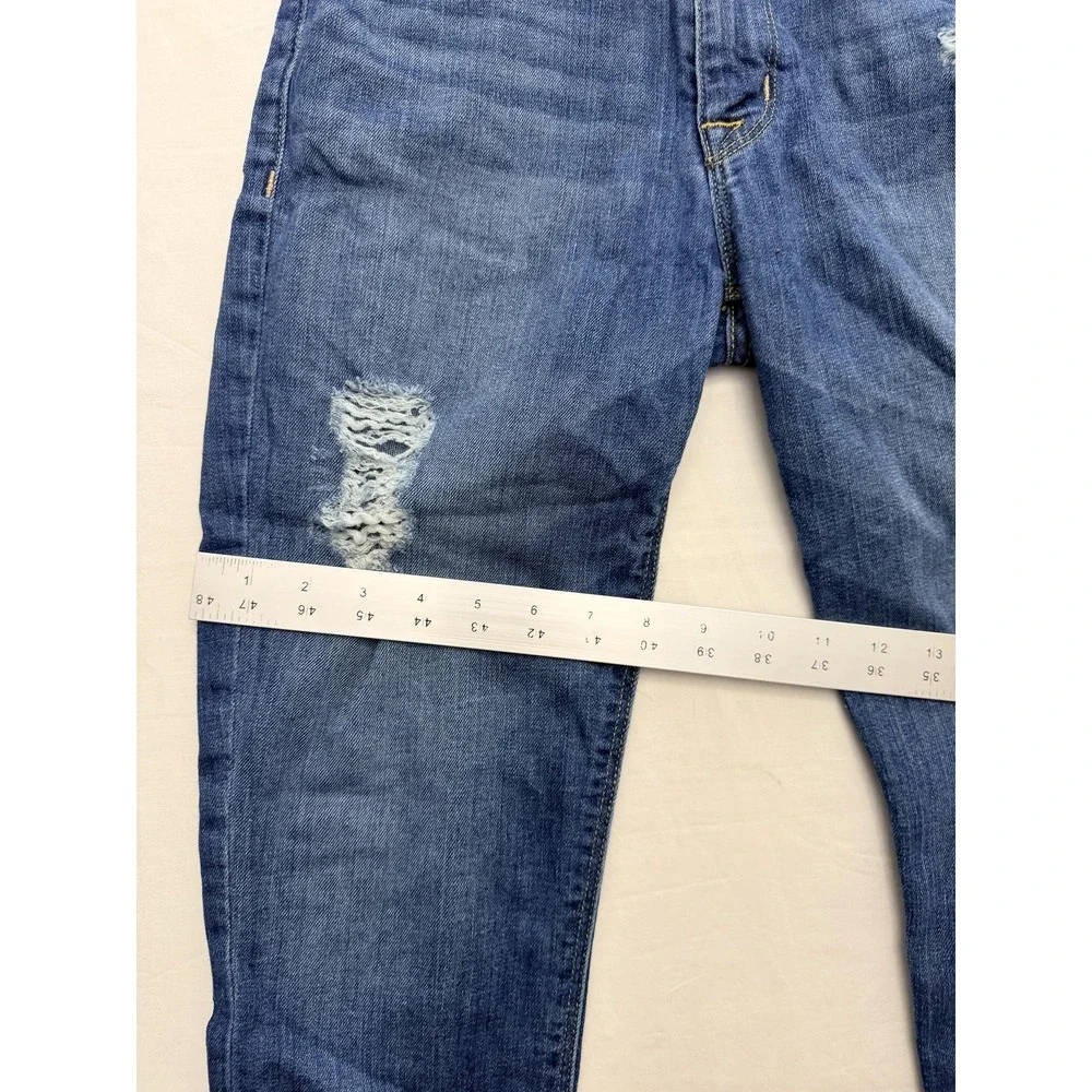 Hudson‎ Skinny Jeans Womens 25 Blue Med Wash Mid Rise Distressed 25x28.5 Denim